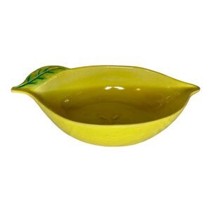 Farmhouse Lemon Serving Bowl, Melamine Lemon Shaped Serving Bowl, Lemon Bowl